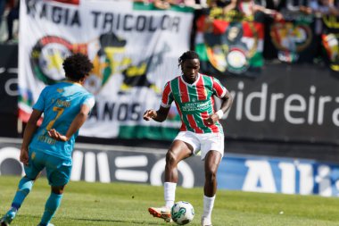Liga Portekiz maçında Estrela Amadora ile Gil Vicente FC (1: 0) arasında Estadio Jose Gomes, Amadora, Lizbon, Portekiz 'de oynanan maçta Kialanda Gaspar (Estrela Amadora). (Maciej Rogowski)