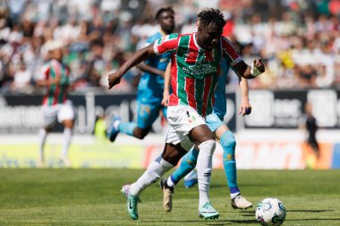 Liga Portekiz maçında Estrela Amadora ile Gil Vicente FC (1: 0) arasında Estadio Jose Gomes, Amadora, Lizbon, Portekiz 'de oynanan maçta Regis Ndo (Estrela Amadora). (Maciej Rogowski)