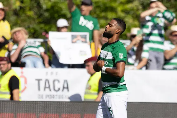 Stock image Jeremiah St. Juste (Sporting CP) celebrates after scoring goal  during  Taca de Portugal 2024 final game between FC Porto and  Sporting CP at Estadio Nacional Jamor, Lisbon, Portugal. (Maciej Rogowski)