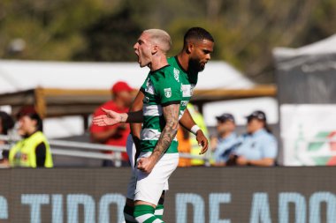Nuno Santos, Jeremiah St. Juste Taca de Portugal 2024 final maçında FC Porto ve Sporting CP (2: 1) Estadio Nacional Jamor, Lizbon, Portekiz 'de. (Maciej Rogowski)