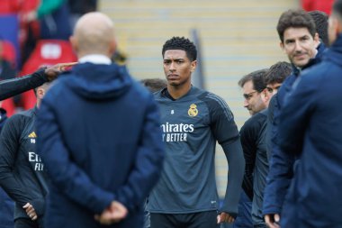 Jude Bellingham UEFA Şampiyonlar Ligi 2024 final maçından önce Wembley Stadyumu, Londra 'da Borussia Dortmund ve Real Madrid arasında resmi eğitim sırasında (Maciej Rogowski)