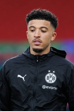 Jason Sancho UEFA Şampiyonlar Ligi 2024 final maçından önce Wembley Stadyumu, Londra 'da Borussia Dortmund ve Real Madrid arasında yapılan resmi antrenman sırasında (Maciej Rogowski)
