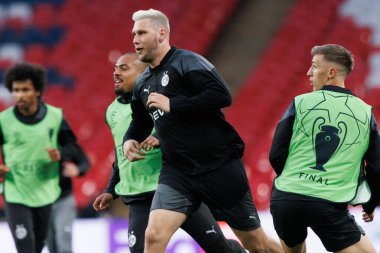 Niklas Sule, UEFA Şampiyonlar Ligi 2024 final maçı öncesinde Wembley Stadyumu 'nda Borussia Dortmund ve Real Madrid arasında yapılan resmi antrenman sırasında (Maciej Rogowski)
