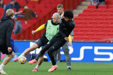 Julian Ryerson UEFA Şampiyonlar Ligi 2024 final maçından önce Wembley Stadyumu, Londra 'da Borussia Dortmund ve Real Madrid arasında yapılan resmi antrenman sırasında (Maciej Rogowski)