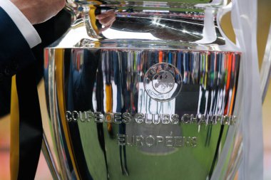 Şampiyonlar Ligi 2024 'te Wembley Stadyumu' nda Borussia Dortmund ve Real Madrid arasında oynanan kupa (Maciej Rogowski))