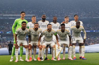 Şampiyonlar Ligi 2024 'te Real Madrid takımı Borussia Dortmund ve Real Madrid arasında oynanan Wembley Stadyumu, Londra' da oynanan final maçı sırasında (Maciej Rogowski)