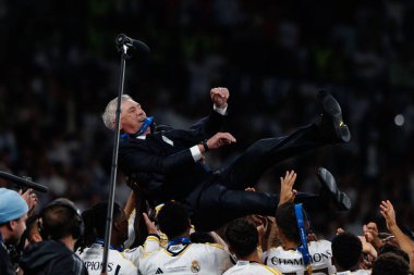 Carlo Ancelotti Şampiyonlar Ligi 2024 finalinde Borussia Dortmund ve Real Madrid (Maciej Rogowski)