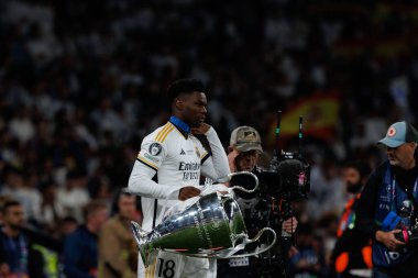 Aurelien Tchouameni, Borussia Dortmund ve Real Madrid (Maciej Rogowski) arasında oynanan 2024 Şampiyonlar Ligi final maçında)