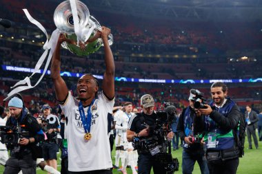 Borussia Dortmund ve Real Madrid (Maciej Rogowski) arasında oynanan 2024 Şampiyonlar Ligi final maçı sırasında David Alaba)