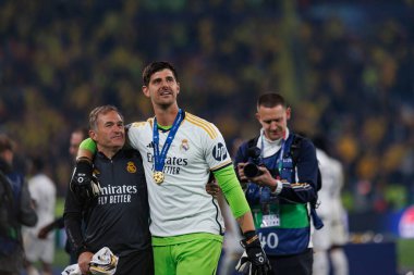 Thibaut Courtois Şampiyonlar Ligi 2024 'te Borussia Dortmund ve Real Madrid arasında oynanan final maçında (Maciej Rogowski)