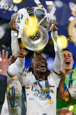 Borussia Dortmund ve Real Madrid (Maciej Rogowski) arasında oynanan 2024 Şampiyonlar Ligi final maçında Eduardo Camavinga)