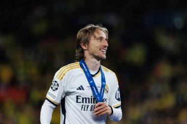 Luka Modriç, Borussia Dortmund ile Real Madrid arasında oynanan 2024 Şampiyonlar Ligi final maçında (Maciej Rogowski)
