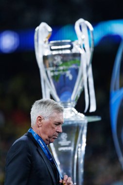 Carlo Ancelotti Şampiyonlar Ligi 2024 finalinde Borussia Dortmund ve Real Madrid (Maciej Rogowski)