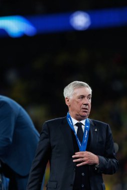 Carlo Ancelotti Şampiyonlar Ligi 2024 finalinde Borussia Dortmund ve Real Madrid (Maciej Rogowski)