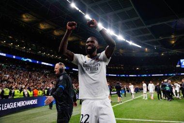 Antonio Rudiger, Borussia Dortmund ve Real Madrid arasında oynanan 2024 Şampiyonlar Ligi final maçında (Maciej Rogowski)