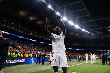 Antonio Rudiger, Borussia Dortmund ve Real Madrid arasında oynanan 2024 Şampiyonlar Ligi final maçında (Maciej Rogowski)