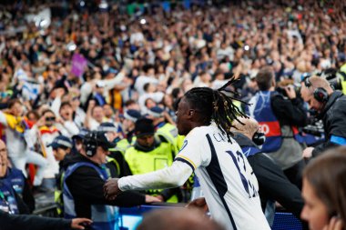 Borussia Dortmund ve Real Madrid (Maciej Rogowski) arasında oynanan 2024 Şampiyonlar Ligi final maçında Eduardo Camavinga)