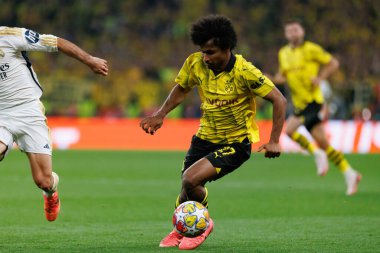 Borussia Dortmund ve Real Madrid (Maciej Rogowski) arasında oynanan 2024 Şampiyonlar Ligi final maçı sırasında Karim Adeyemi)