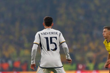 Borussia Dortmund ve Real Madrid (Maciej Rogowski) arasında oynanan 2024 Şampiyonlar Ligi final maçında Fede Valverde)