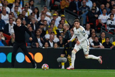 Borussia Dortmund ve Real Madrid (Maciej Rogowski) arasında oynanan 2024 Şampiyonlar Ligi final maçında Fede Valverde)