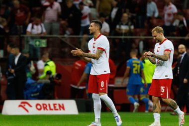 Jakub Moder, Tymoteusz Puchacz Polonya ve Ukrayna milli takımları arasında oynanan PGE Narodowy, Varşova, Polonya 