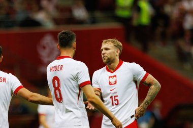 Jakub Moder, Tymoteusz Puchacz Polonya ve Ukrayna milli takımları arasında oynanan PGE Narodowy, Varşova, Polonya 
