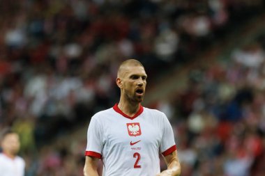 Polonya ve Türkiye milli takımları arasındaki PGE Narodowy, Varşova, Polonya (Maciej Rogowski) maçında Bartosz Salamon)