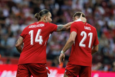 Polonya ve Türkiye milli takımları arasında oynanan PGE Narodowy, Varşova, Polonya (Maciej Rogowski) maçında attığı golü kutluyor.)