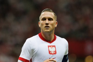 Polonya ve Türkiye milli takımları arasındaki PGE Narodowy, Varşova, Polonya (Maciej Rogowski) maçında Piotr Zielinski)