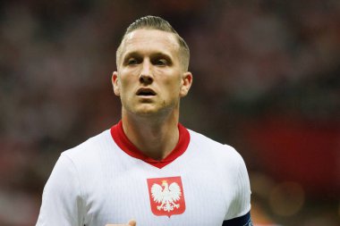 Polonya ve Türkiye milli takımları arasındaki PGE Narodowy, Varşova, Polonya (Maciej Rogowski) maçında Piotr Zielinski)