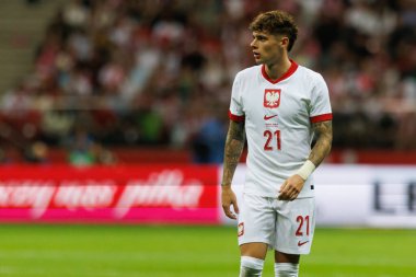 Polonya ve Türkiye milli takımları arasındaki PGE Narodowy, Varşova, Polonya (Maciej Rogowski) maçında Nicola Zalewski)