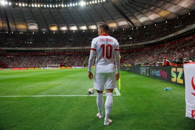 Polonya ve Türkiye milli takımları arasındaki PGE Narodowy, Varşova, Polonya (Maciej Rogowski) maçında Piotr Zielinski)