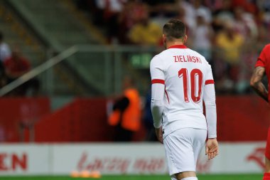 Polonya ve Türkiye milli takımları arasındaki PGE Narodowy, Varşova, Polonya (Maciej Rogowski) maçında Piotr Zielinski)