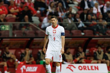 Polonya ve Türkiye milli takımları arasındaki PGE Narodowy, Varşova, Polonya (Maciej Rogowski) maçında Robert Lewandowski)