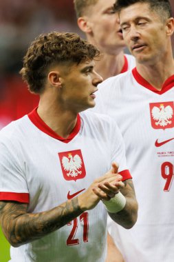 Polonya ve Türkiye milli takımları arasındaki PGE Narodowy, Varşova, Polonya (Maciej Rogowski) maçında Nicola Zalewski)