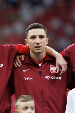 Polonya ve Türkiye milli takımları arasındaki PGE Narodowy, Varşova, Polonya (Maciej Rogowski) maçında Bartosz Slisz)