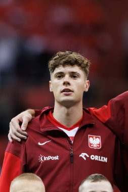 Polonya ve Türkiye milli takımları arasındaki PGE Narodowy, Varşova, Polonya (Maciej Rogowski) maçında Nicola Zalewski)