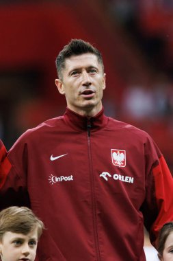 Polonya ve Türkiye milli takımları arasındaki PGE Narodowy, Varşova, Polonya (Maciej Rogowski) maçında Robert Lewandowski)