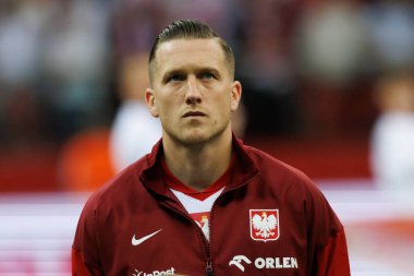 Polonya ve Türkiye milli takımları arasındaki PGE Narodowy, Varşova, Polonya (Maciej Rogowski) maçında Piotr Zielinski)