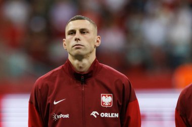 Polonya ve Türkiye milli takımları arasındaki PGE Narodowy, Varşova, Polonya (Maciej Rogowski) maçında Jakub Piotrowski)