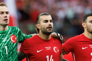 Polonya ve Türkiye milli takımları arasındaki PGE Narodowy, Varşova, Polonya (Maciej Rogowski) dostluk maçı sırasında Abdulkerim Bardakci)