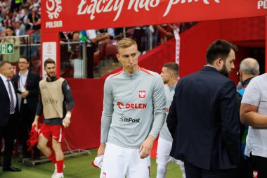 Polonya ve Türkiye milli takımları arasındaki PGE Narodowy, Varşova, Polonya (Maciej Rogowski) maçında Adam Buksa)