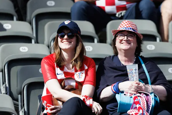 Hırvatistan taraftarları UEFA Euro 2024 maçında İspanya ve Hırvatistan milli takımları arasında Olympiastadion, Berlin, Almanya (Maciej Rogowski))