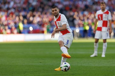 UEFA Euro 2024 'te İspanya ve Hırvatistan milli takımları arasında oynanan Olympiastadion, Berlin, Almanya (Maciej Rogowski) maçında Matteo Kovaciç)