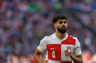 İspanya ve Hırvatistan milli takımları arasında oynanan UEFA Euro 2024 maçında Josko Gvardiol, Berlin, Almanya (Maciej Rogowski))