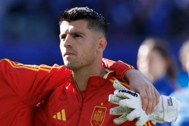Alvaro Morata UEFA Euro 2024 maçında İspanya ve Hırvatistan milli takımları arasında Olympiastadion, Berlin, Almanya (Maciej Rogowski))
