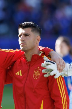 Alvaro Morata UEFA Euro 2024 maçında İspanya ve Hırvatistan milli takımları arasında Olympiastadion, Berlin, Almanya (Maciej Rogowski))