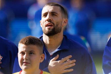 UEFA Euro 2024 'te İspanya ve Hırvatistan milli takımları arasında oynanan Olympiastadion, Berlin, Almanya (Maciej Rogowski) maçında Matteo Kovaciç)