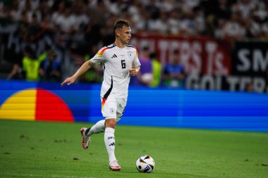 Joshua Kimmich UEFA Euro 2024 maçında İsviçre ve Almanya milli takımları arasında Frankfurt, Almanya 'da Deutsche Bank Park' ta görüldü (Maciej Rogowski)