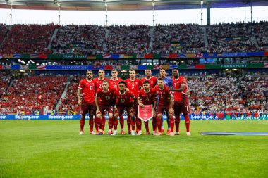 İsviçre milli takımları arasında oynanan UEFA Euro 2024 maçında İsviçre ile Almanya Deutsche Bank Park, Frankfurt, Almanya 'da görüldü (Maciej Rogowski)